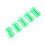 5PCS Silicone Rod Fixed Ball Fastener Green 13