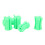 5PCS Silicone Rod Fixed Ball Fastener Green 14