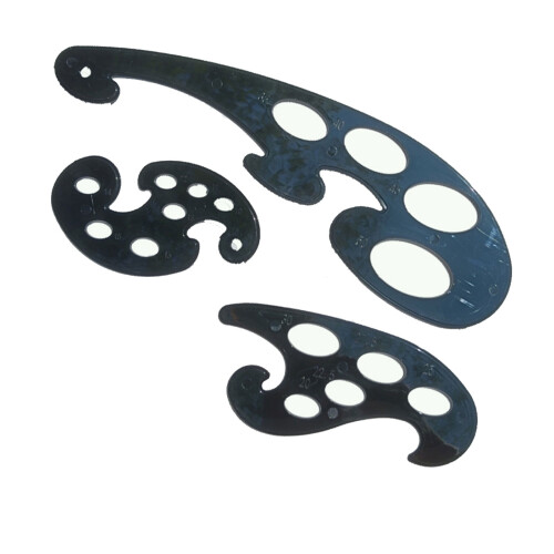 Professional Artistic Measuring Tool Drafting Curves-Black