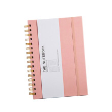 Twin Coil-Bindungsnotizbuch, PU-Leder,-Rosa