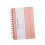 Twin Coil-Bindungsnotizbuch, PU-Leder,-Rosa 1