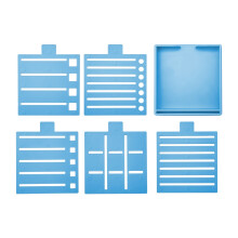 Professional Memo Pad Stencil Template Systems For Sticky-Blue