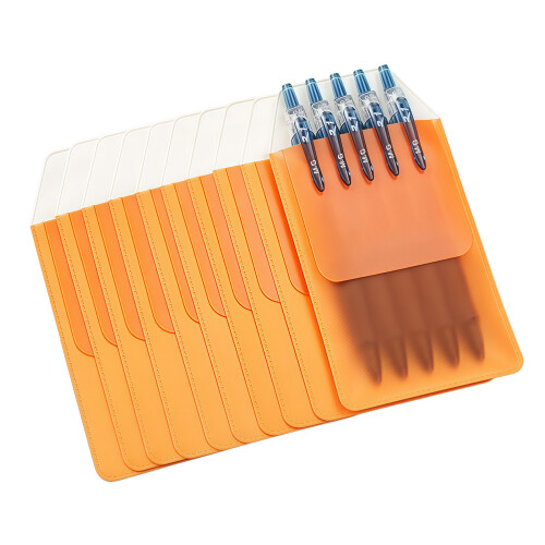 10Pieces High Capacity Pen Holders Pouches Pen-Orange