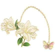 Artistic Floral Brass Bookmarks Novel Page Holder Gift For-3