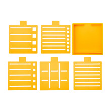 Multifunctional Stencil Organizers Sticky Note Stencil-Yellow