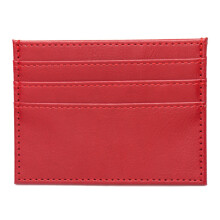 Premium PU Leather Business Card Holders Wallet Elegant-Red