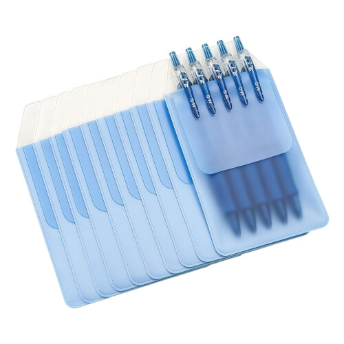 10Pcs/pack Multifunctional Pen Sleeves Pen Pouches-Sky Blue