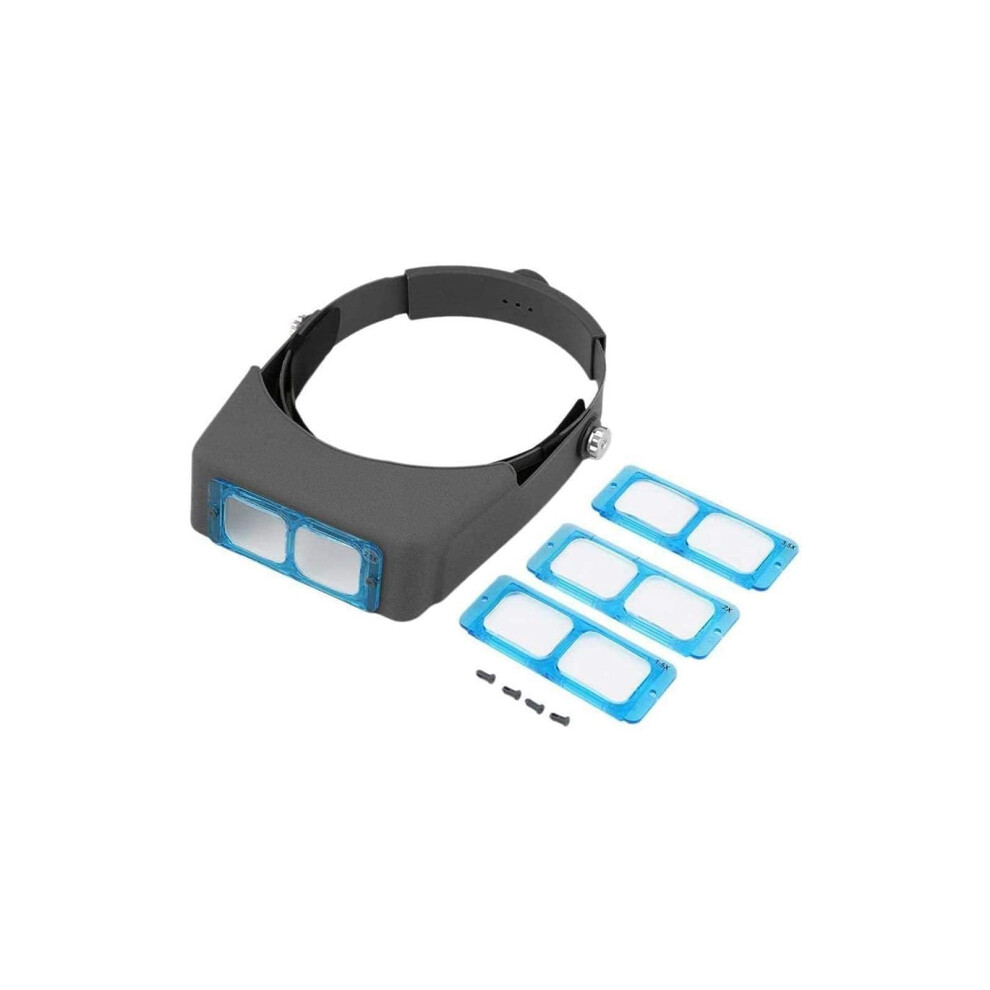 Light Headband Magnifier With For Reading And Crafts, Adjustable Four Magnification Levels, Ergonomic Design