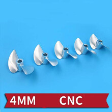 Aluminum Alloy Boat Propeller 4mm Bore CW Precision CNC Semi‑Immersion Paddle for RC Model Boats 39mm