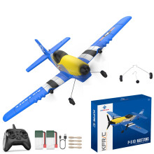P51D Mustang RC Airplane for Beginners, 3 Channel Remote Control Plane with Gyro Stabilizer and 2 Batteries
