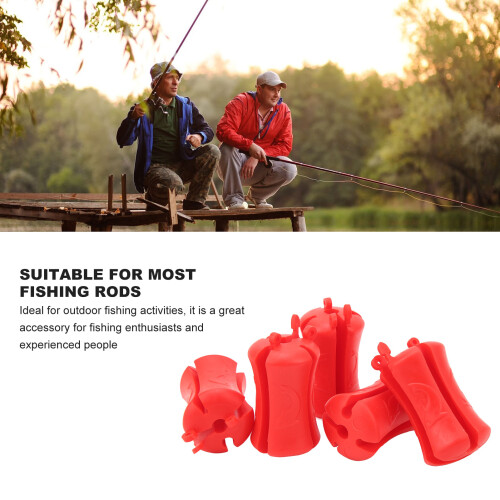 5PCS Fixed Ball Silicone Red 6.1oz Fishing Rod 2
