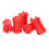 5PCS Fixed Ball Silicone Red 6.1oz Fishing Rod 9