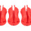 5PCS Fixed Ball Silicone Red 6.1oz Fishing Rod 10