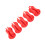 5PCS Fixed Ball Silicone Red 6.1oz Fishing Rod 11