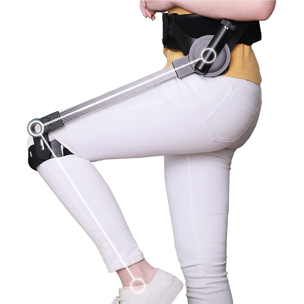 Black Bionic Walking Aid For Stroke Patients, Adjustable Leg Support For Hemiplegia Rehabilitation Training