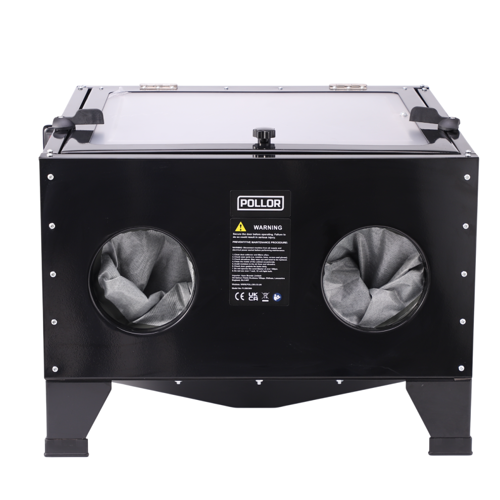 90L Worktop Sand Blasting Cabinet Sand Blaster Abrasive Grit Shot Blast Led 5061024602729