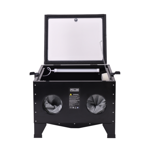 90L Worktop Sand Blasting Cabinet Sand Blaster Abrasive Grit Shot Blast LED 1