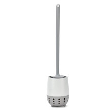Toilet Brush and Holder Set 2 Pack, Long Handle with Strong Bristles for Deep Rim Cleaning Bathroom