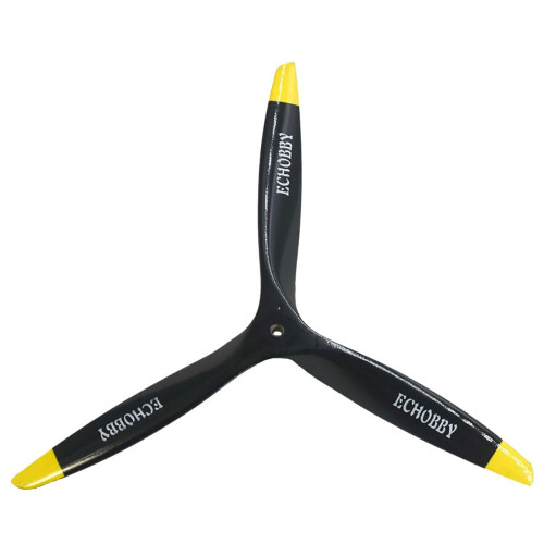 RC Airplane Propeller 11x8 3 Blade Beechwood Black for Nitro Engine Smooth Thrust Warbird Style