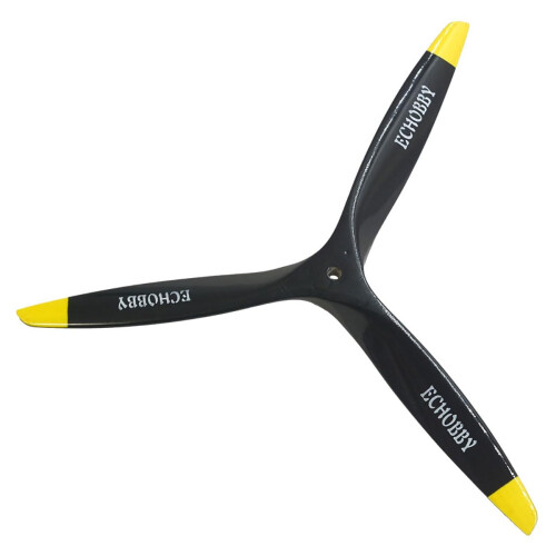 RC Airplane Propeller 11x8 3 Blade Beechwood Black for Nitro Engine Smooth Thrust Warbird Style 1
