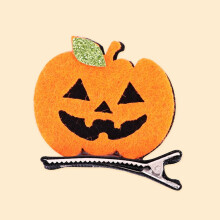 Halloween Hair Clips with Festive Pumpkin Design, Durable Nonwoven Barrettes for Women and Kids