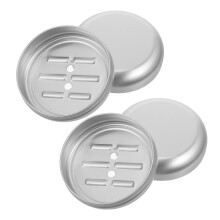 2pcs Round Aluminum Travel Soap Case Box with Protective Sealed Lid Leakproof Holder for Camping