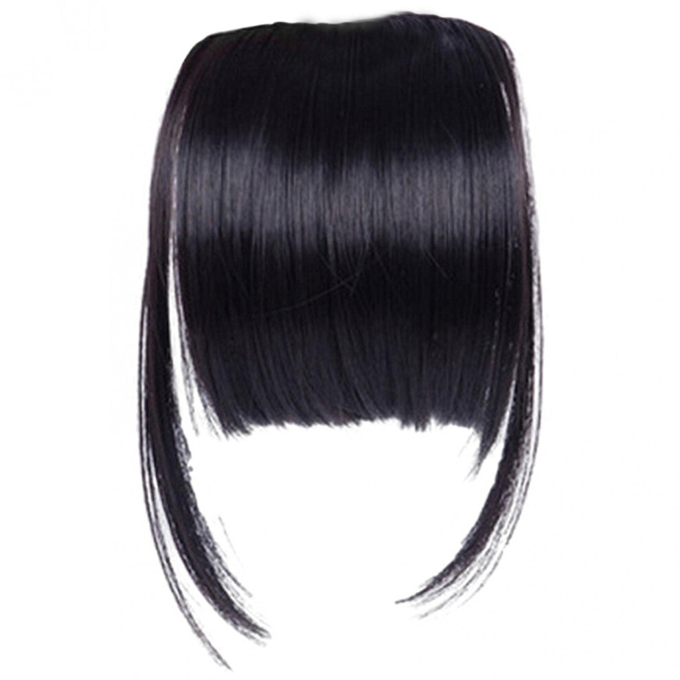 Unisex Clip In Air Bangs For Women Natural Looking Synthetic Fringe Hairpiece Instant Fringe Style