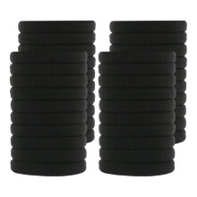 Black Hair Ties Pack of 40, Seamless Soft Elastic Hair Bands for Ponytails, Secure Hold Design