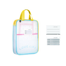 Zipper Pouch Document Holders for Offices Home School-Yellow