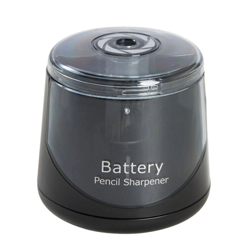 Electric Pencil Sharpener Battery Operated Auto Sharpener-Black