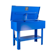 40 Gallon Parts Washer w/ Flexible Hose & Lid Free Standing Sturdy Welded Tank