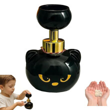 Cute Cat Paw Foaming Soap Dispenser Black Kitty Hand Pump Bottle for Bathroom and Kitchen