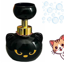 Cute Cat Paw Foaming Soap Dispenser, Refillable Black Paw Print Pump Bottle for Bathroom Kitchen (1 Pcs)