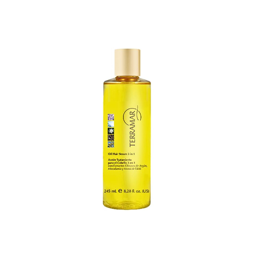 Argan Oil Hair Treatment 3in1 Serum with Macadamia and Monoi for Deep Hydration and Shine Control
