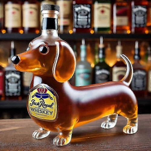 (Dachshund B) Whiskey Decanter 350ml Eagle Shape Glass Material.