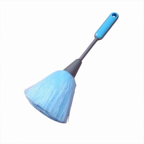 Blue Microfiber Duster with Handle for Laptop Keyboard and Electronics, Washable Dust Cleaner