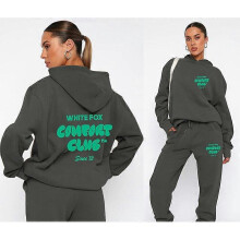 (XXXL, Dark Gray 2) Sweatshirt and trousers suit fashionable sports long-sleeved pullover hooded sweatshirt