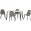 Seconique Marlow & Athens Dining Set X4 Chairs White Marble 2