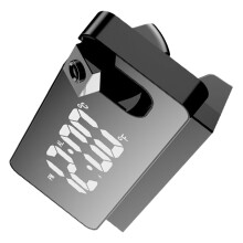 Projection Alarm Clock 360 LED Mirror Temp Black