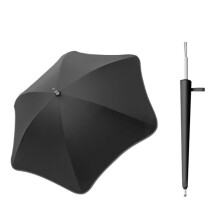 Windproof Travel Umbrella with Reflective Waterproof Canopy and Ergonomic Nonslip Long Handle