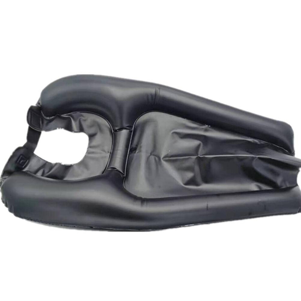 Inflatable Shampoo Basin for Elderly and Bedridden, PVC Hair Washing Basin with Drain Hose and Ergonomic Head Support