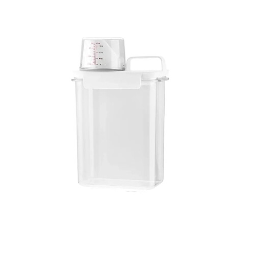 Airtight Laundry Detergent Storage Container with Measuring Cup 1800ml Large Capacity Moisture Proof