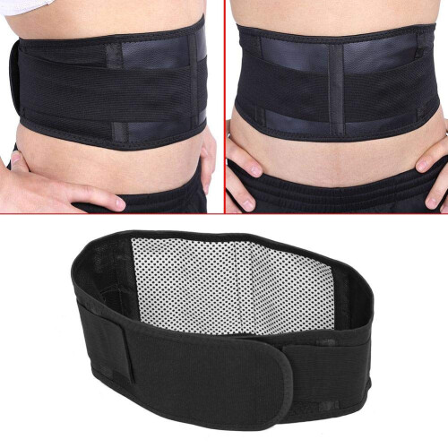 Adjustable Lumbar Support Belt for Lower Back Pain Relief, Breathable Back Brace with Elastic Strap 2