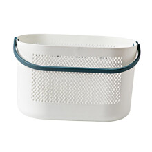 Plastic Shower Basket with Handles, Ventilated Drainage Bathroom Storage Organizer for Toiletries, Travel and Home Use