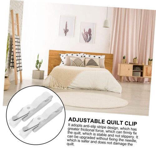 4pcs Adjustable Bed Sheet Clips with Secure Snap Lock, Non‑Slip Elastic Fasteners for Fitted Sheets 1