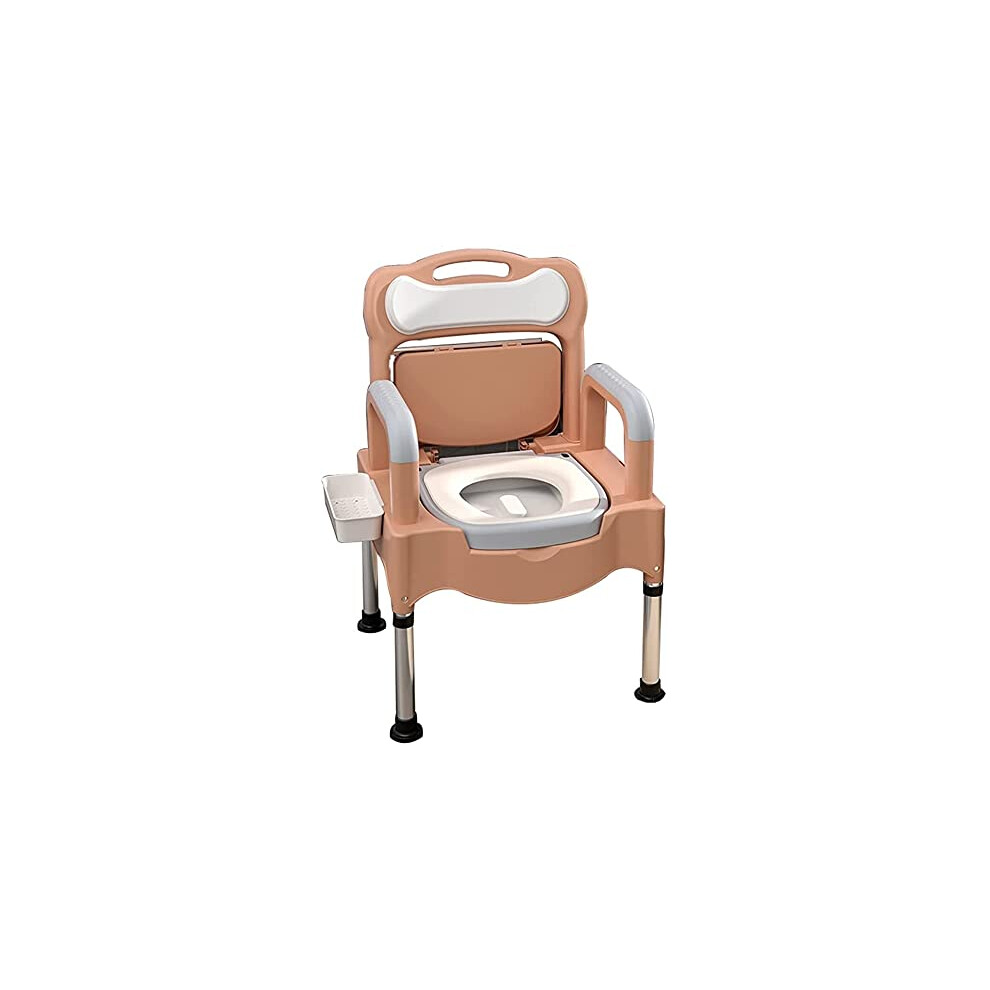 3 in 1 Shower Chair for Elderly with Adjustable Height, Bedside Commode and NonSlip Seat for Seniors