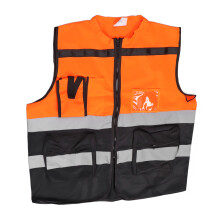 Reflective Vest with Zipper Orange XL - High Viz