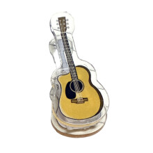 Acryl muzieknotitiepaginaclip met-Gitaar