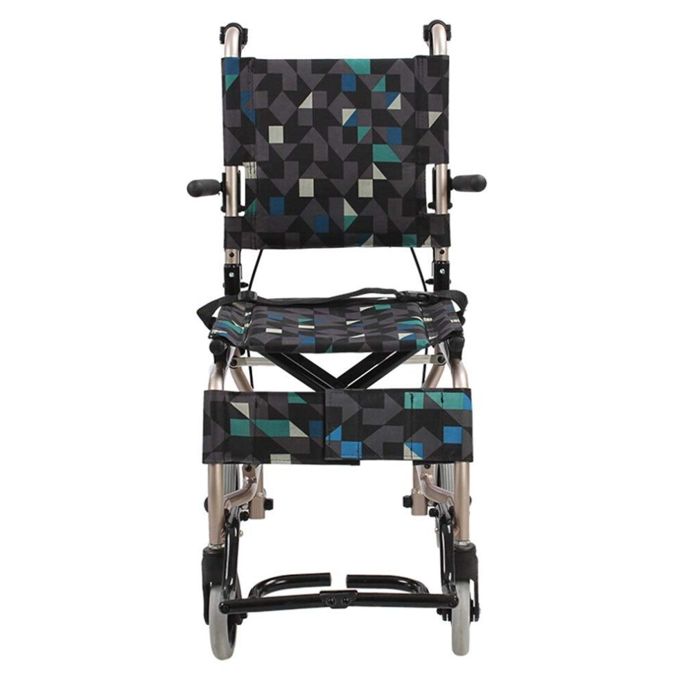 Lightweight Foldable Wheelchair for Elderly with Detachable Armrests and Ergonomic Push Handles