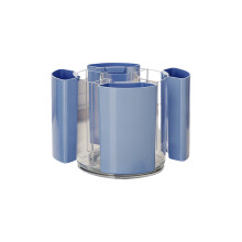 Platzsparender, drehbarer Schreibtisch-Organizer mit 5-Blau
